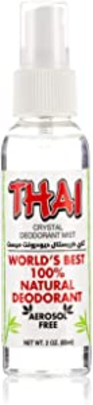 THAI DEODORANT TRAVEL SIZED CRYSTAL MIST BODY SPRAY, 2OZ